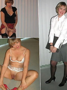 Young-looking mature businesswomen are fingering themselves