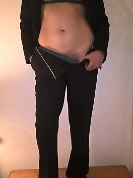 My beautiful hairy wife in suit and green lingerie